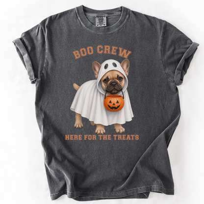 French Bulldog Boo Crew Halloween Shirt, Here for the Treats Dog Mom Tee