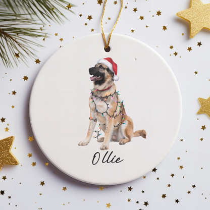 Personalized Anatolian Shepherd Christmas Ornament, Dog Lover Holiday Pet Keepsake