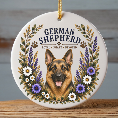 German Shepherd Ornament, German Shepherd Lover Gift, GSD Mom Gift, Dog Breed Keepsake