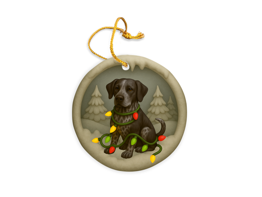 Personalized German Shorthaired Pointer Christmas 3D Clay-Style Dog Keepsake