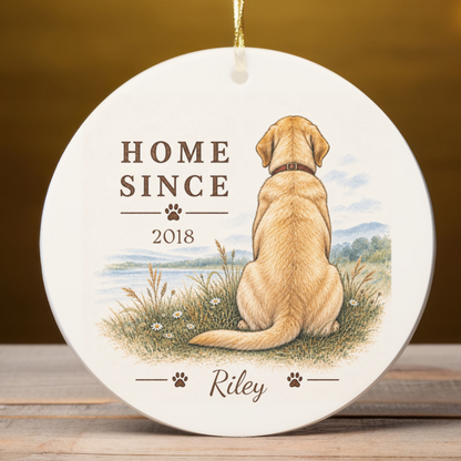 Personalized Dog Ornament, Double Sided Gotcha Day Gift, Custom Pet Adoption Keepsake