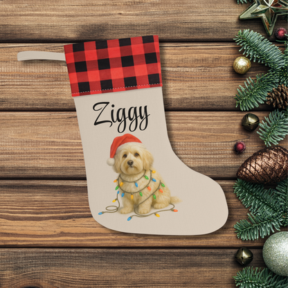 Personalized Havanese Christmas Stocking, Holiday Decor Gift for Pet Lovers