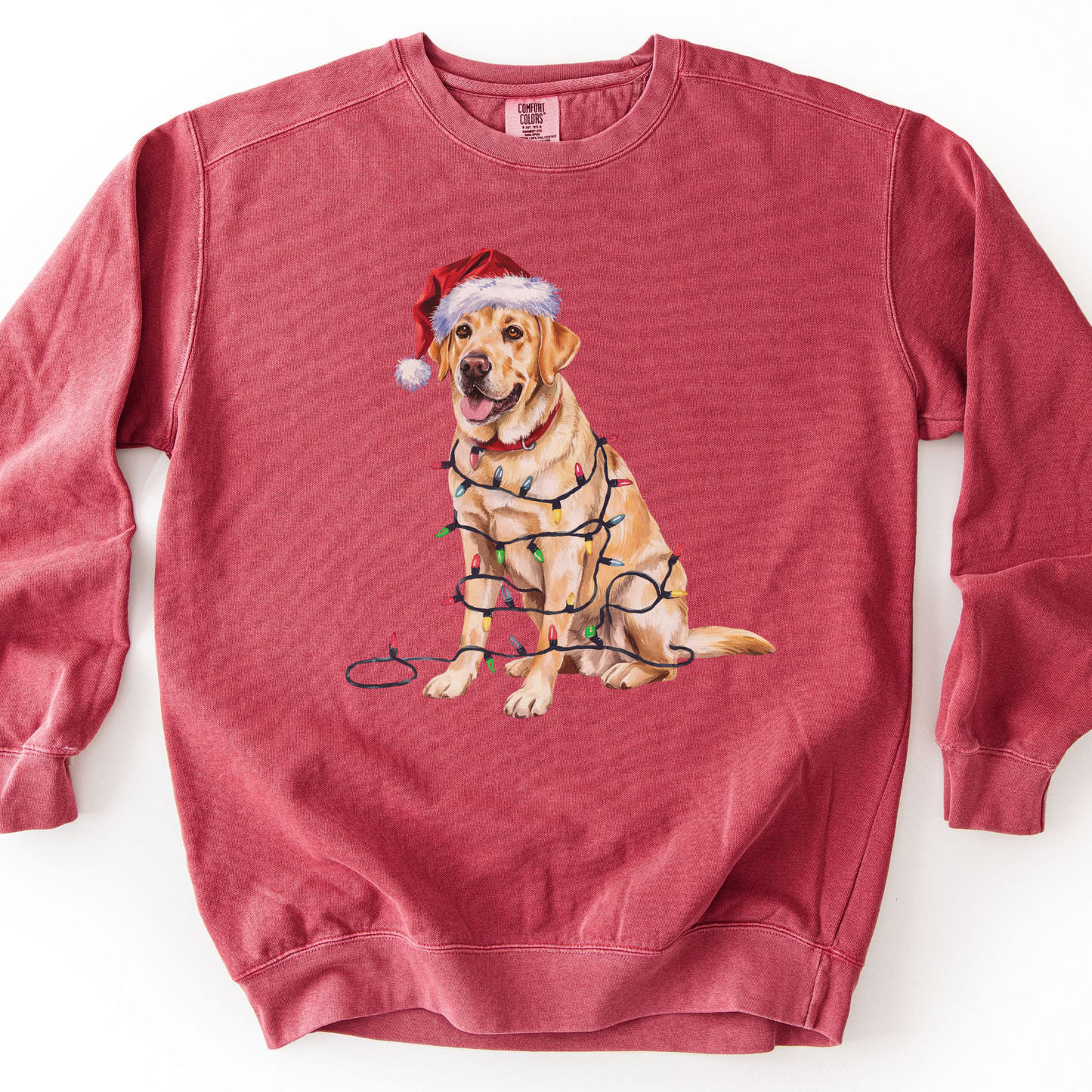 Yellow Labrador Christmas Lights Sweatshirt