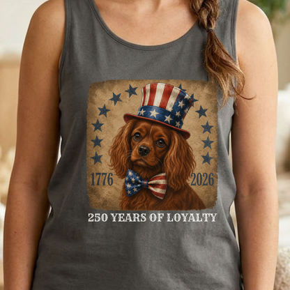 Ruby Cavalier Patriotic Tank Top, 250 Years of Loyalty