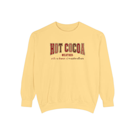 Hot Cocoa Season Sweatshirt, Winter Sweatshirt, Varsity Sweatshirt, Holiday Sweatshirt, Christmas Sweatshirt, Gift for Her