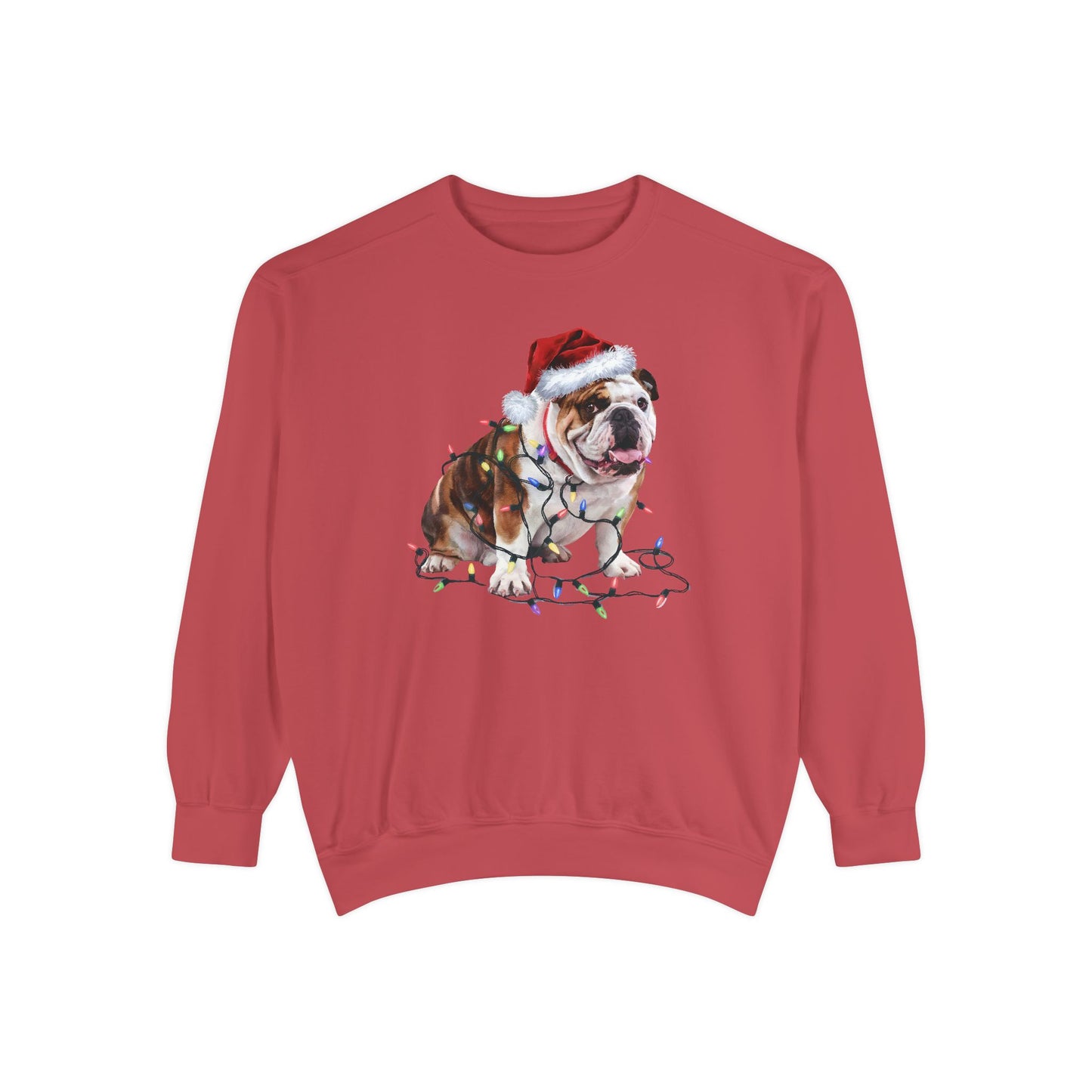 Christmas Bulldog Sweatshirt, Christmas Lights Dog Sweatshirt, Christmas Dog, Bulldog Mom Sweatshirt, Gift for Dog Lover, Bulldog