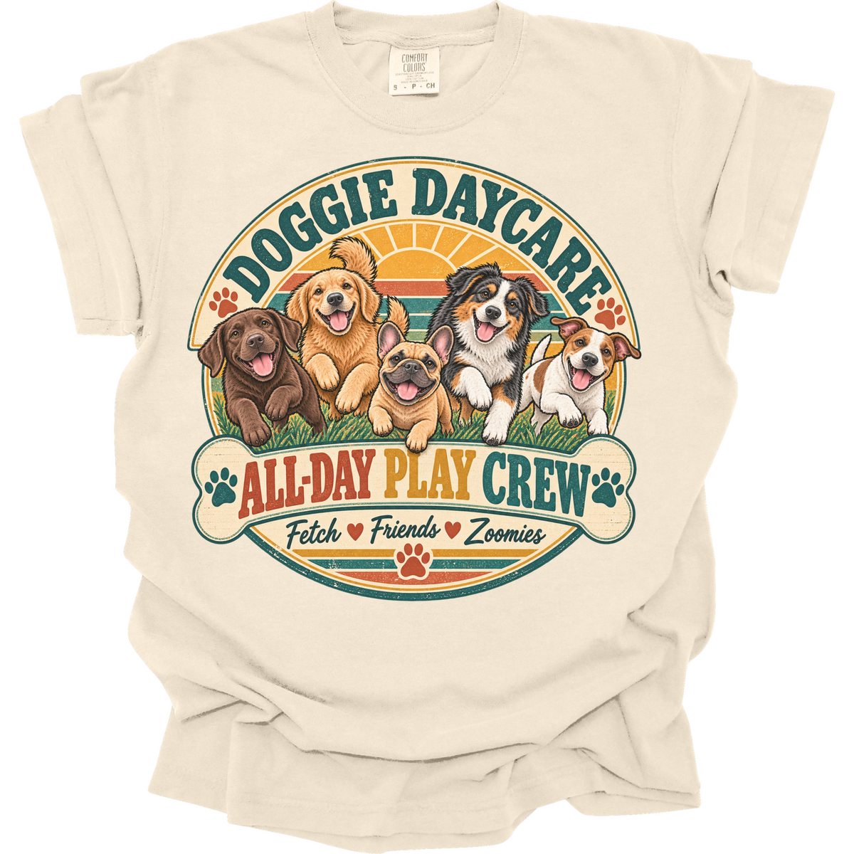 Dog Daycare Worker Shirt, Doggie Daycare Employee Gift, All Day Play Crew Tee