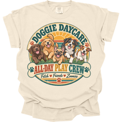 Dog Daycare Worker Shirt, Doggie Daycare Employee Gift, All Day Play Crew Tee