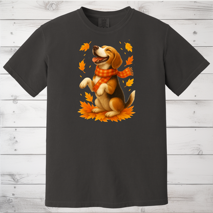 Beagle Autumn Shirt, Cozy Dog Sweatshirt, Fall Beagle Lover Gift, Cute Dog Apparel, Autumn Leaves T-shirt, Pet Lover Clothing