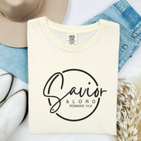 Load image into Gallery viewer, Savior &amp; Lord Shirt, Tank or Hoodie, Romans 10:9 Christian Apparel, Bible Verse Faith Gift for Women
