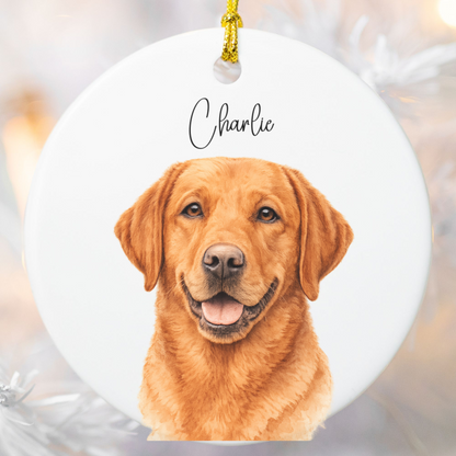 Personalized Watercolor Pet Photo Ornament