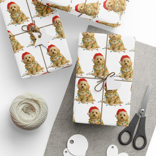 Havanese Christmas Lights Wrapping Paper