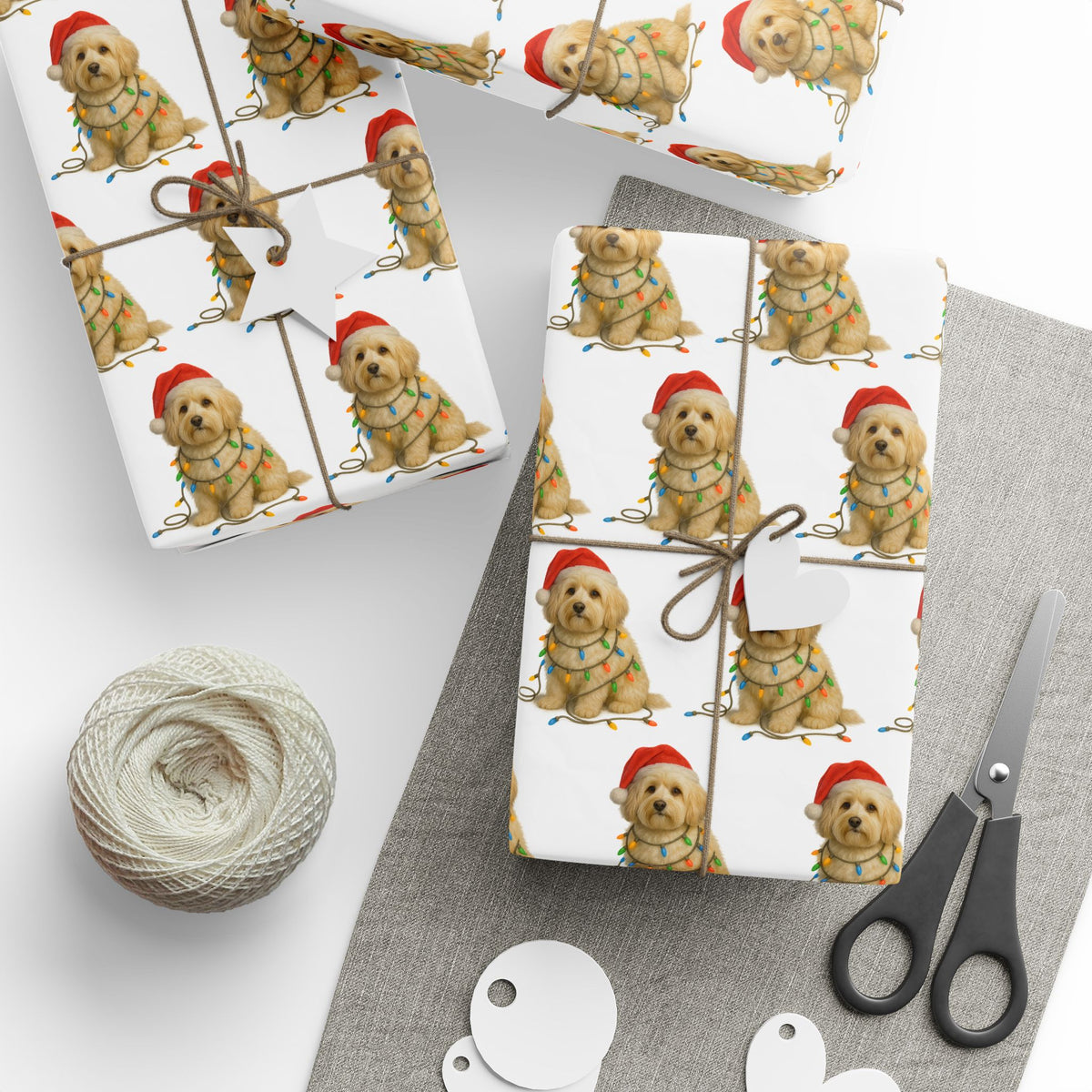 Havanese Christmas Lights Wrapping Paper