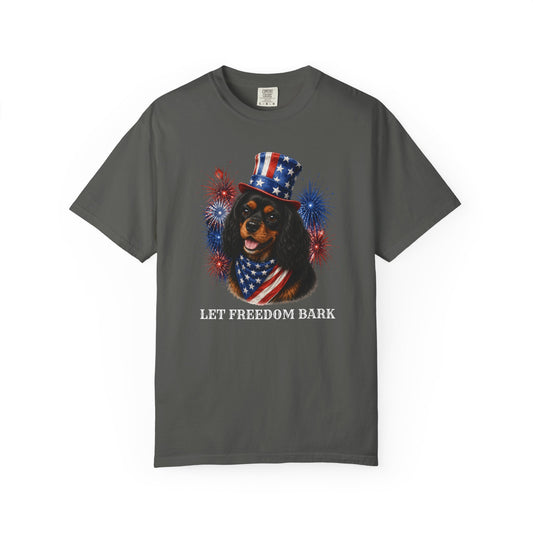 Black & Tan Cavalier King Charles Spaniel Patriotic Tee