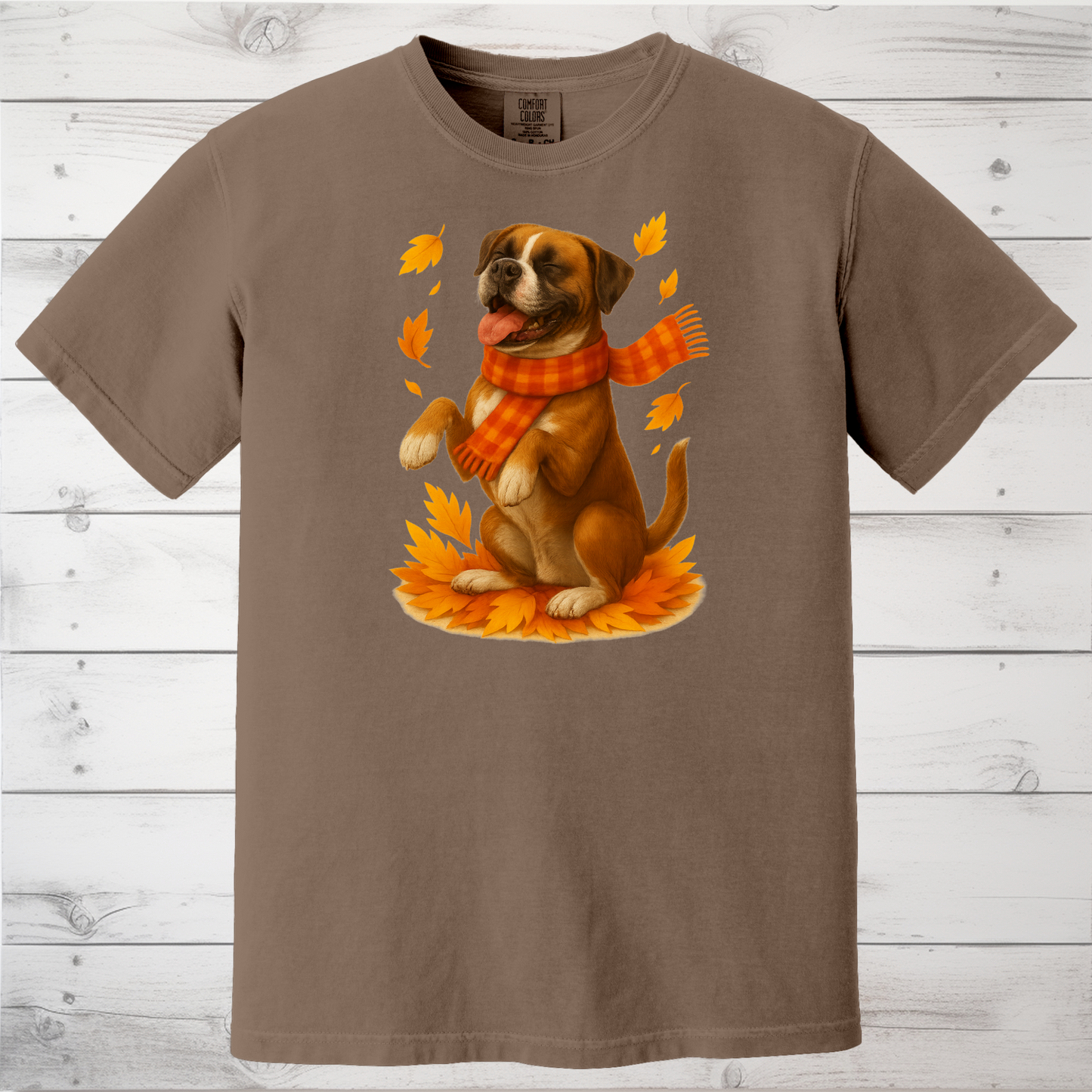 Boxer Sweater, Dog Lover Fall Apparel, Cozy Autumn Gift, Cute Pet T-shirt, Autumn Dog Fashion