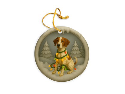 Personalized English Pointer Christmas 3D Clay-Style Dog Keepsake