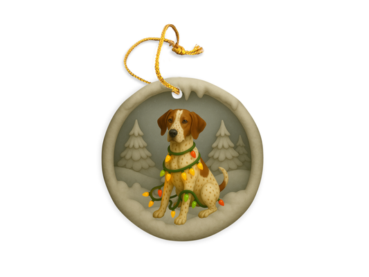 Personalized English Pointer Christmas 3D Clay-Style Dog Keepsake