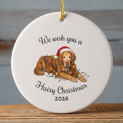 Personalized Dog Photo Christmas Ornament Custom Pet Holiday Keepsake Gift