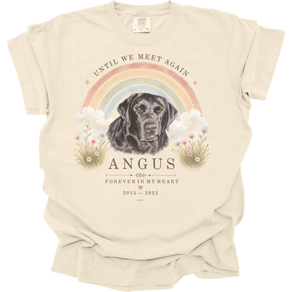 Personalized Rainbow Bridge Dog Remembrance Shirt