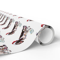 Load image into Gallery viewer, Brown Springer Spaniel Christmas Lights Wrapping Paper
