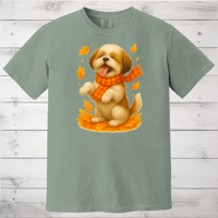 Load image into Gallery viewer, Shih Tzu Fall Shirt, Dog Lover Autumn Sweater, Cozy Pet Apparel, Cute Dog Fall Gift, Seasonal Dog Fashion, Shih Tzu Autumn Wear
