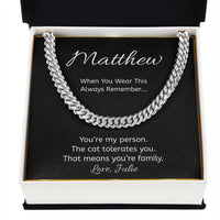 Load image into Gallery viewer, Funny Cat Lover Necklace, “You’re My Person” Personalized Necklace