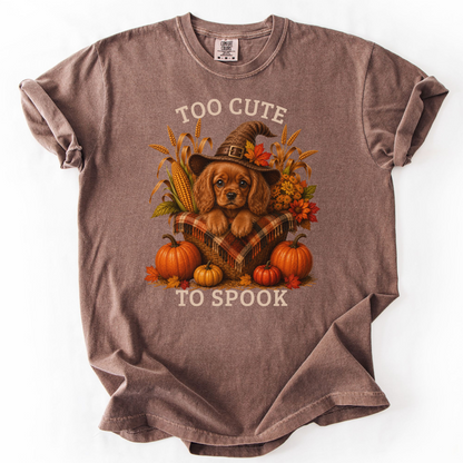 Ruby Cavalier Halloween Shirt, Too Cute To Spook Fall Dog Lover Tee