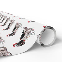 Load image into Gallery viewer, Black Springer Spaniel Christmas Lights Wrapping Paper
