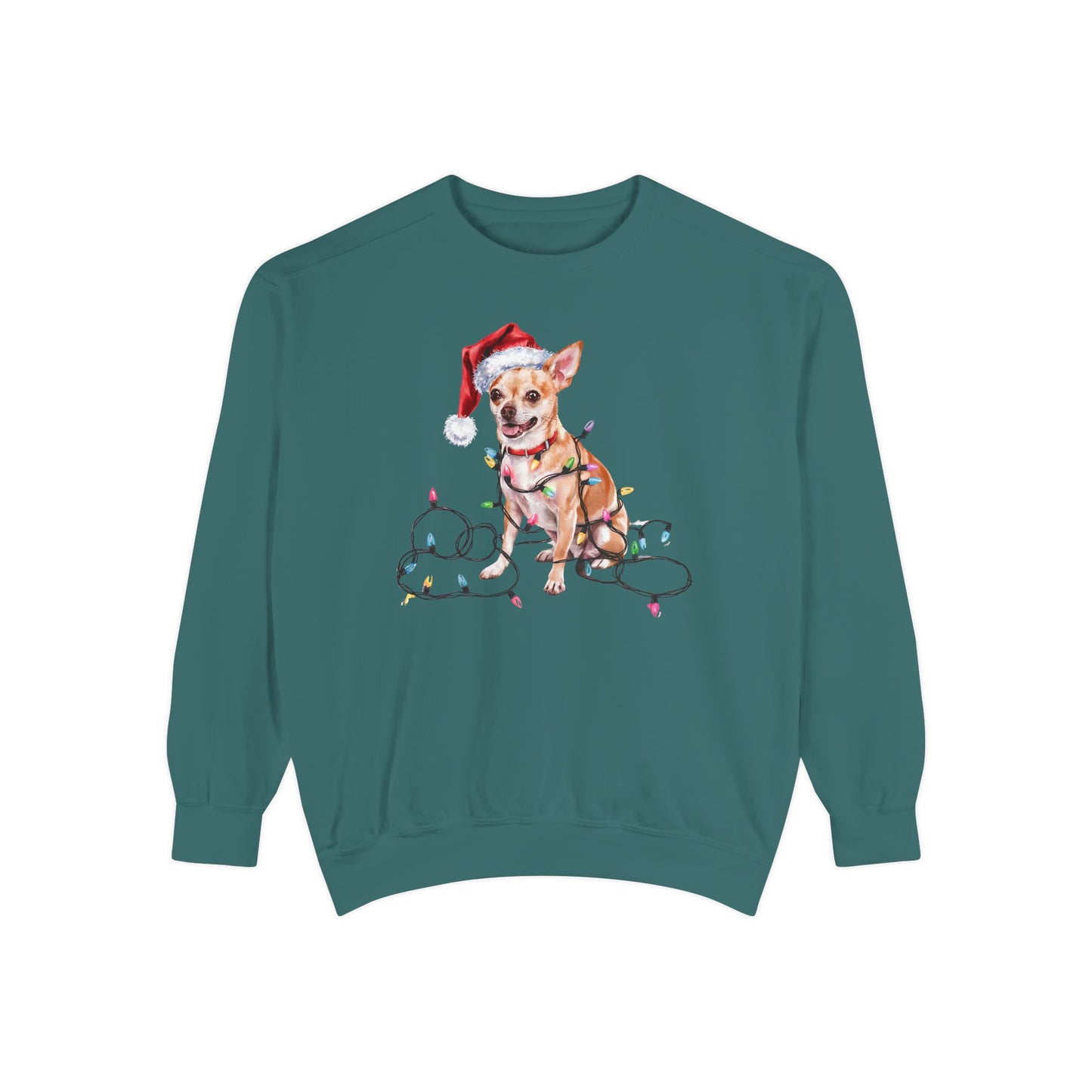 Christmas Chihuahua Sweatshirt, Christmas Lights Dog Sweatshirt, Chihuahua Mom Sweatshirt, Christmas Dog, Gift for Dog Lover, Chihuahua