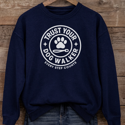 Dog Walker Hoodie, Pet Lover Sweatshirt, Cozy Funny Gift for Dog Walkers, Unisex Apparel, Step Counter Sweater