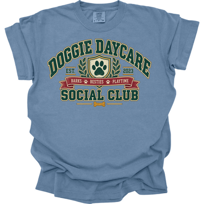 Personalized Dog Daycare Worker Shirt, Doggie Daycare Staff Gift, Social Club Tee
