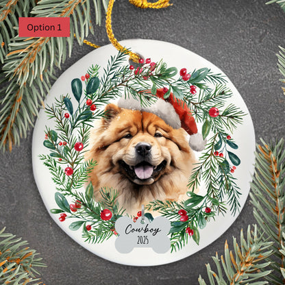 Personalized Chow Chow Christmas Ornament