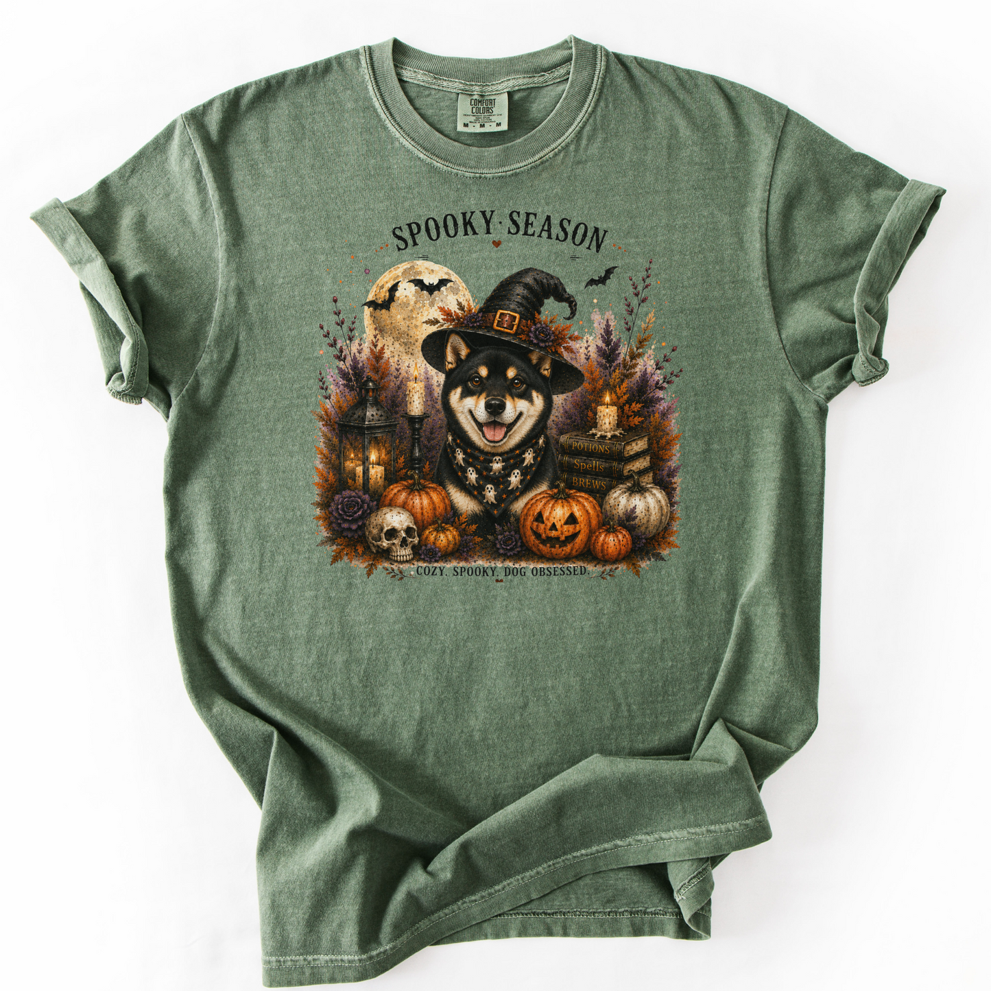Black Shiba Inu Spooky Season Dog Mom Halloween Shirt