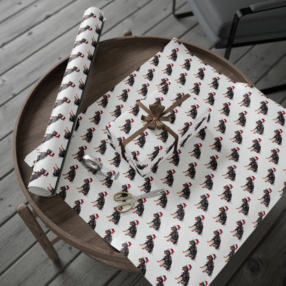 Miniature Pinscher Christmas Lights Wrapping Paper