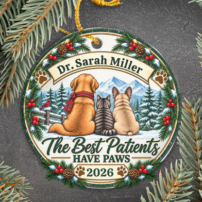 Personalized Veterinarian Ornament, Vet Christmas Gift, Best Vet Gift, Custom Pet Doctor Ornament