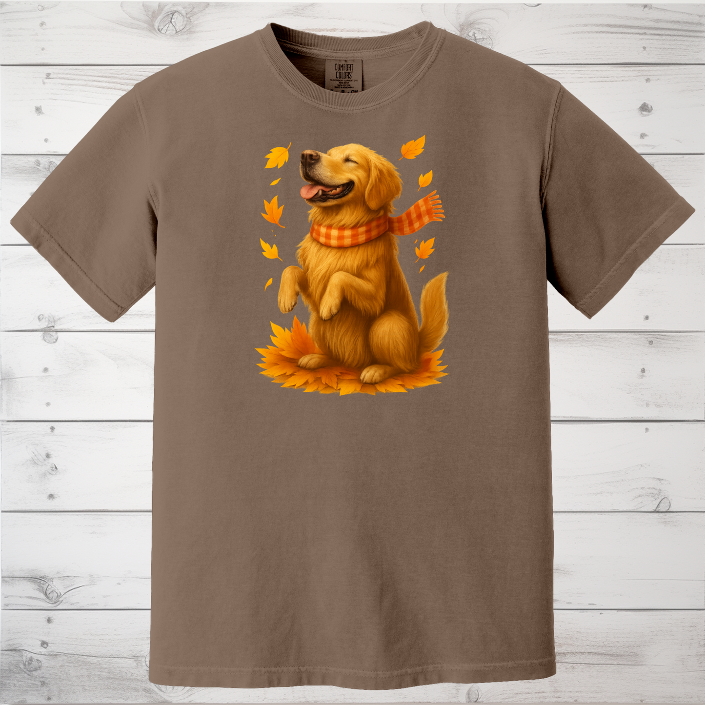 Golden Retriever Fall Shirt, Autumn Dog Sweatshirt, Pet Lover Gift, Cozy Canine Apparel, Seasonal Dog Mom Clothing