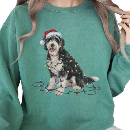 Labradoodle Christmas Lights Sweatshirt