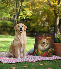 Load image into Gallery viewer, Personalized Jester Dog Portrait, Funny Custom Pet Art Canvas
