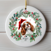 Load image into Gallery viewer, Personalized Cavalier King Charles Spaniel Christmas Ornament
