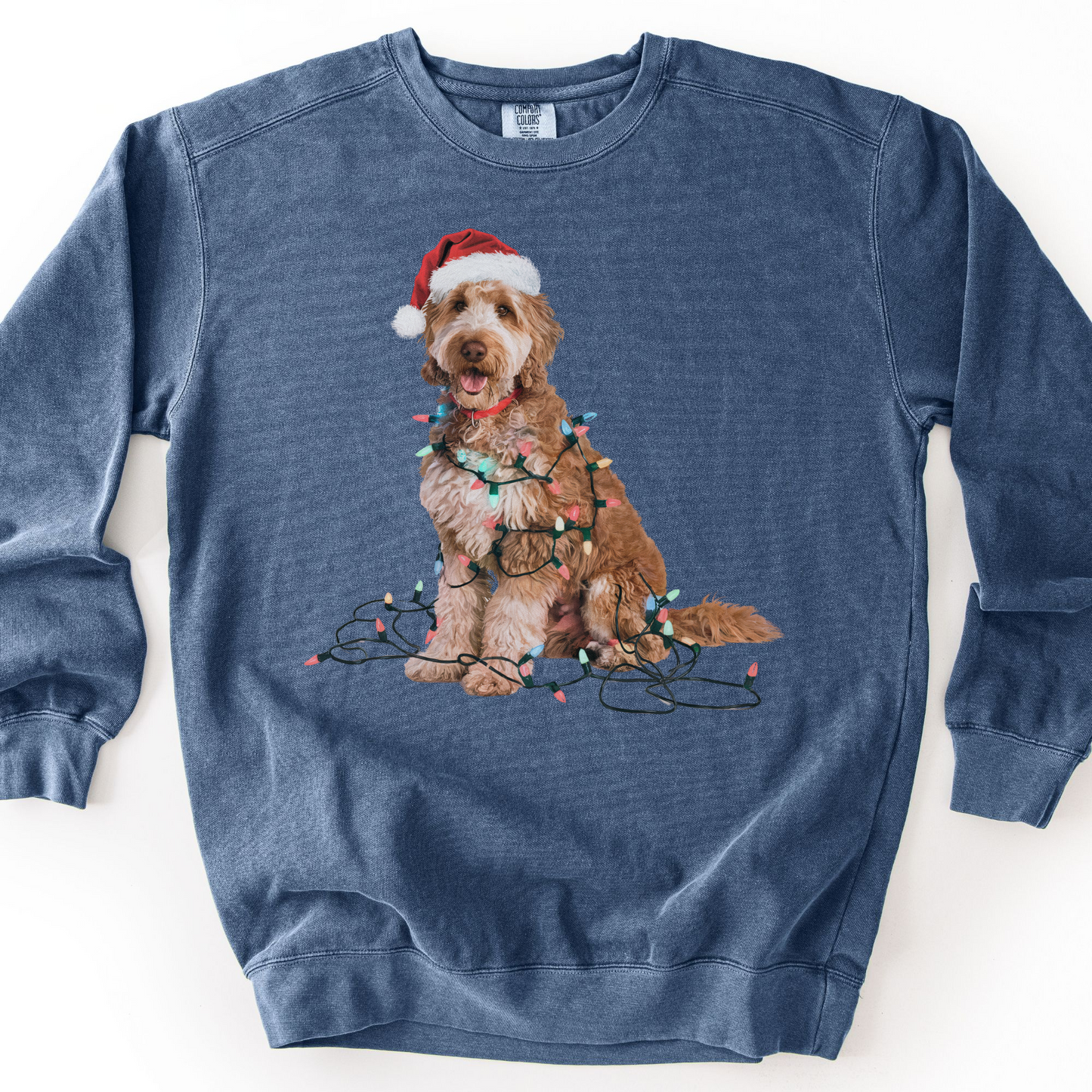 Goldendoodle Christmas Lights Sweatshirt