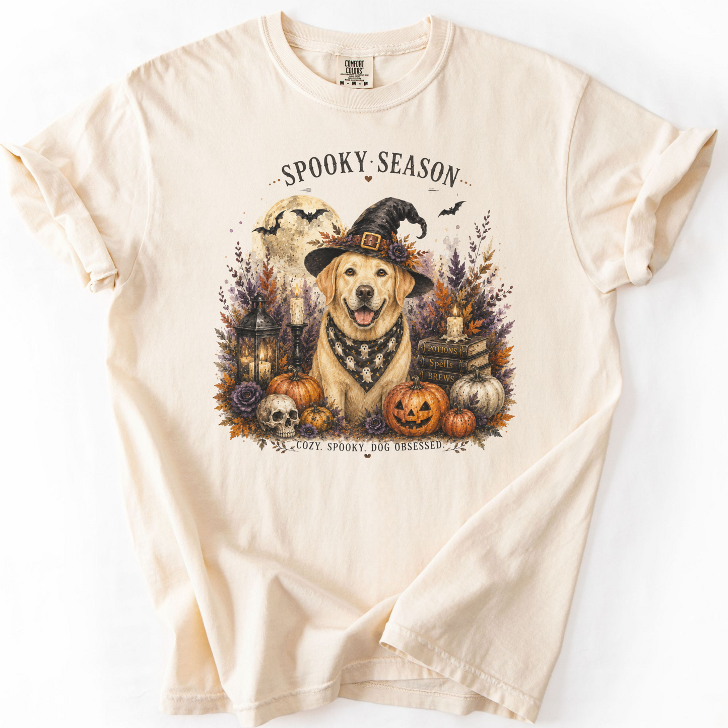 Yellow Lab Spooky Season Dog Mom Halloween Shirt