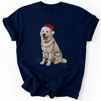 English Cream Golden Retriever Christmas Lights Shirt