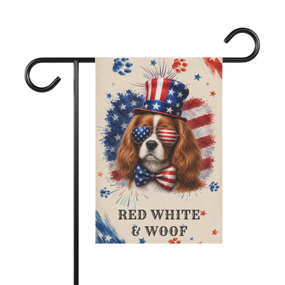 Patriotic Blenheim Cavalier Garden Flag