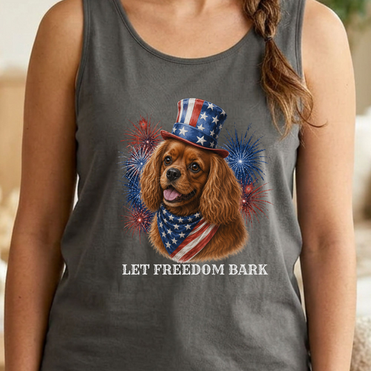 Patriotic Ruby Cavalier Tank Top