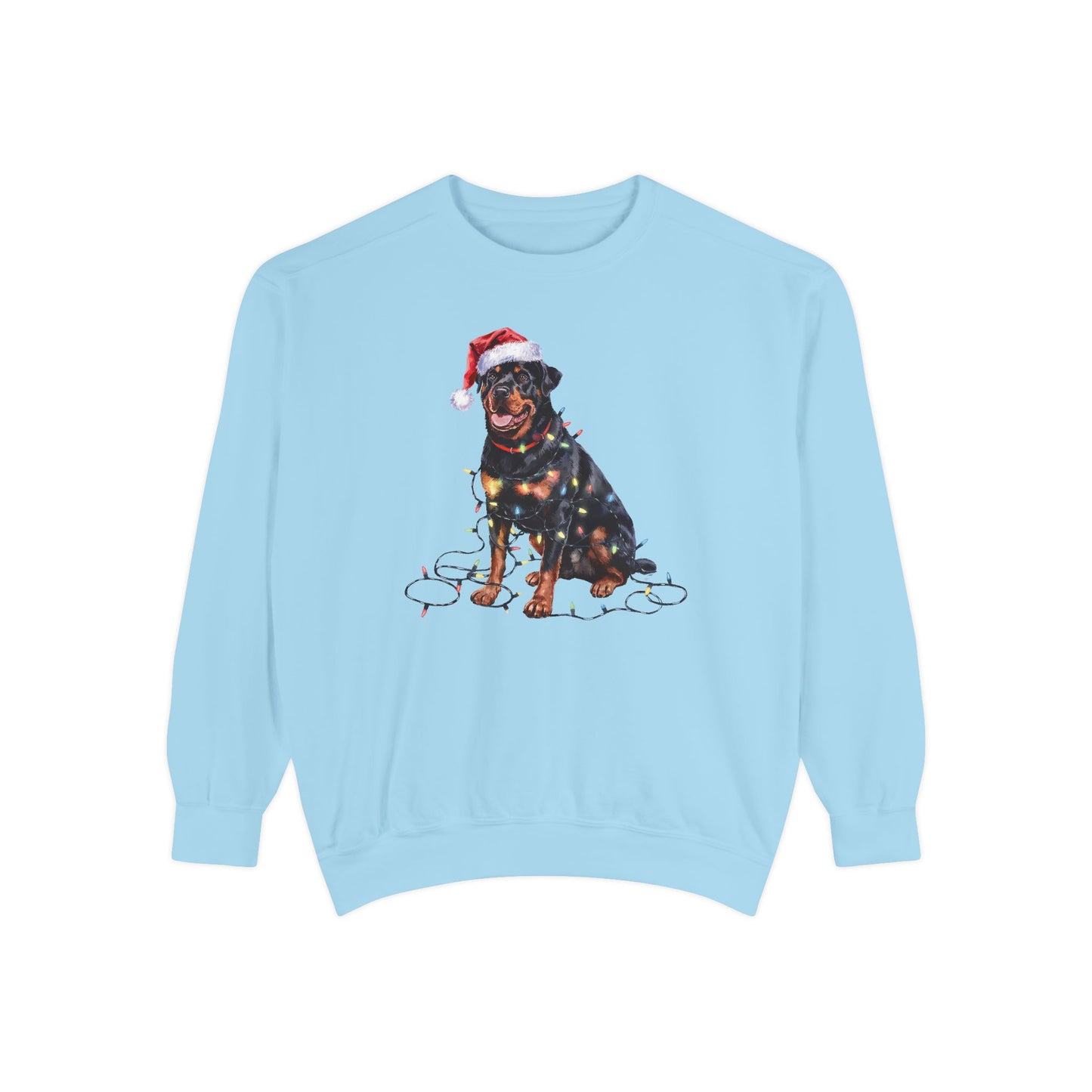 Christmas Rottweiler Sweatshirt, Christmas Lights Dog Sweatshirt, Christmas Dog Sweatshirt, Rottweiler Mom Sweatshirt, Gift for Dog Lover