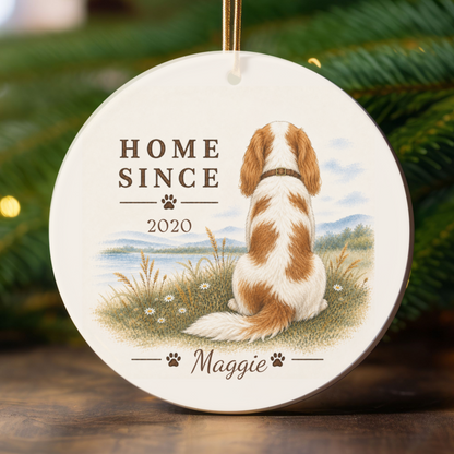 Personalized Blenheim Cavalier Ornament, Double Sided Gotcha Day Gift, Custom Dog Keepsake