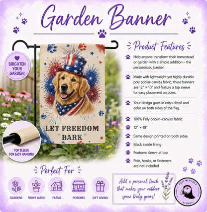 Cavalier Garden Flag, King Charles Spaniel Yard Decor, French Blue Toile Dog Gift