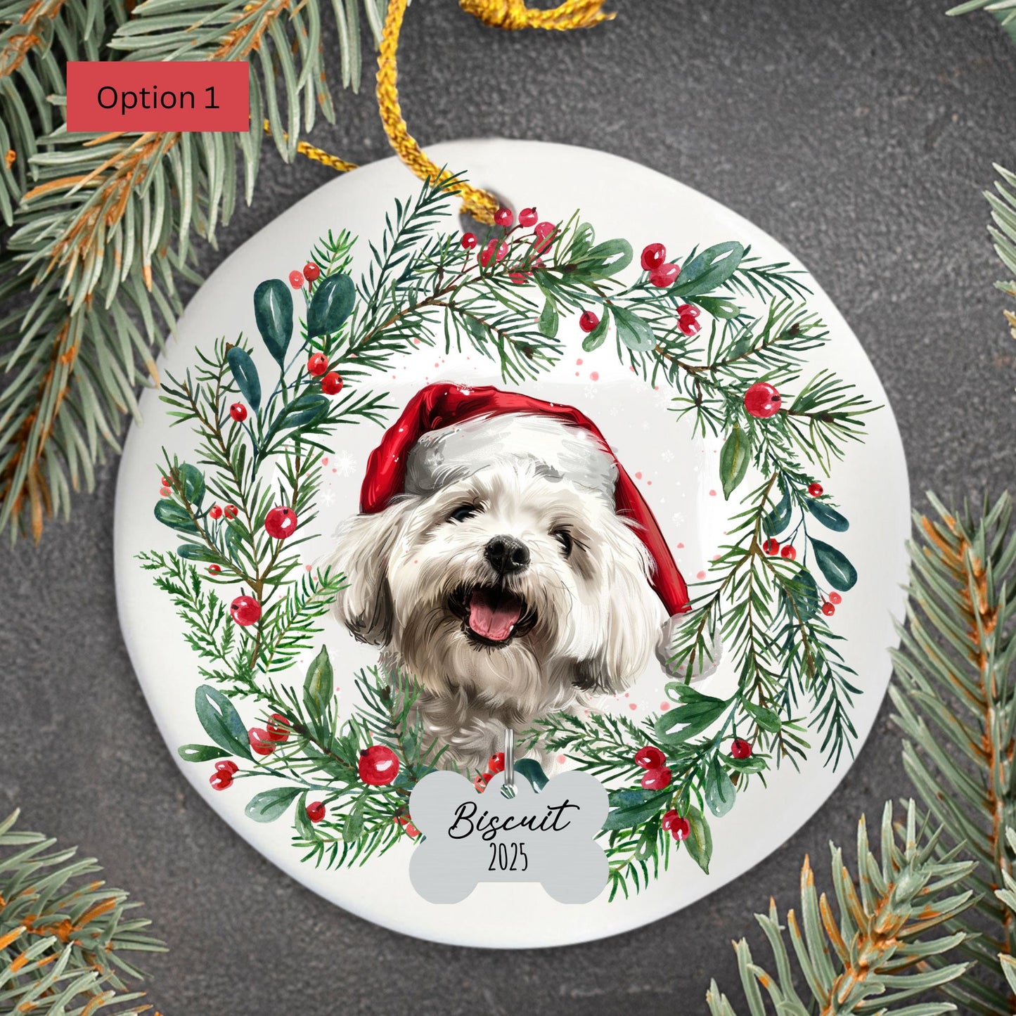 Personalized Maltese Ornament