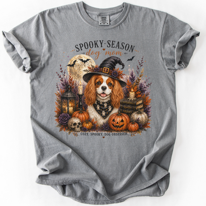 Blenheim Cavalier Spooky Season Dog Mom Halloween Shirt