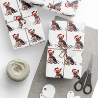 Load image into Gallery viewer, Yorkshire Terrier Christmas Lights Wrapping Paper
